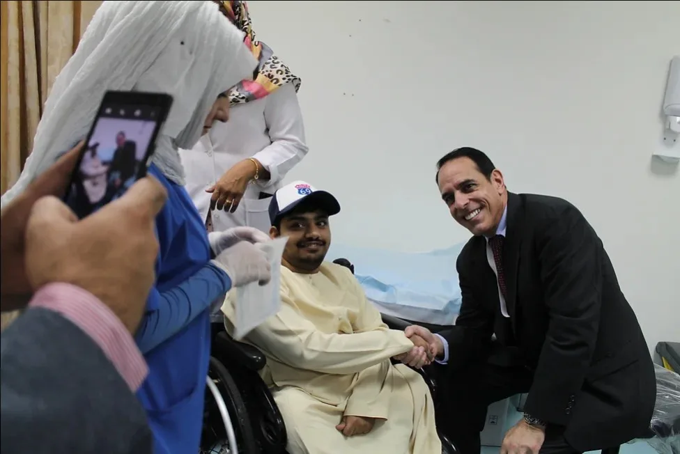 A grateful patient at Al-Qassimi Hospital