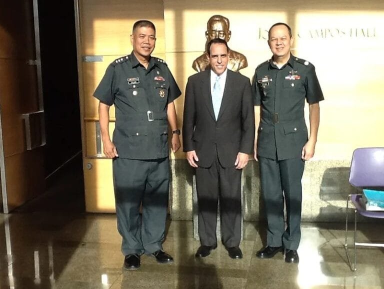 Delivering a scientific lecture at the Philippine Association of Military Surgeons, Manila